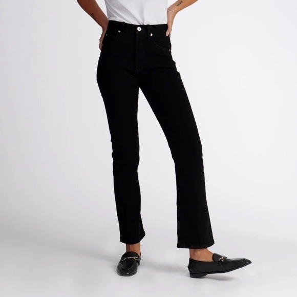 Eve Denim Jane Kickcrop Jean in Noir - 24 - Picture 1 of 7